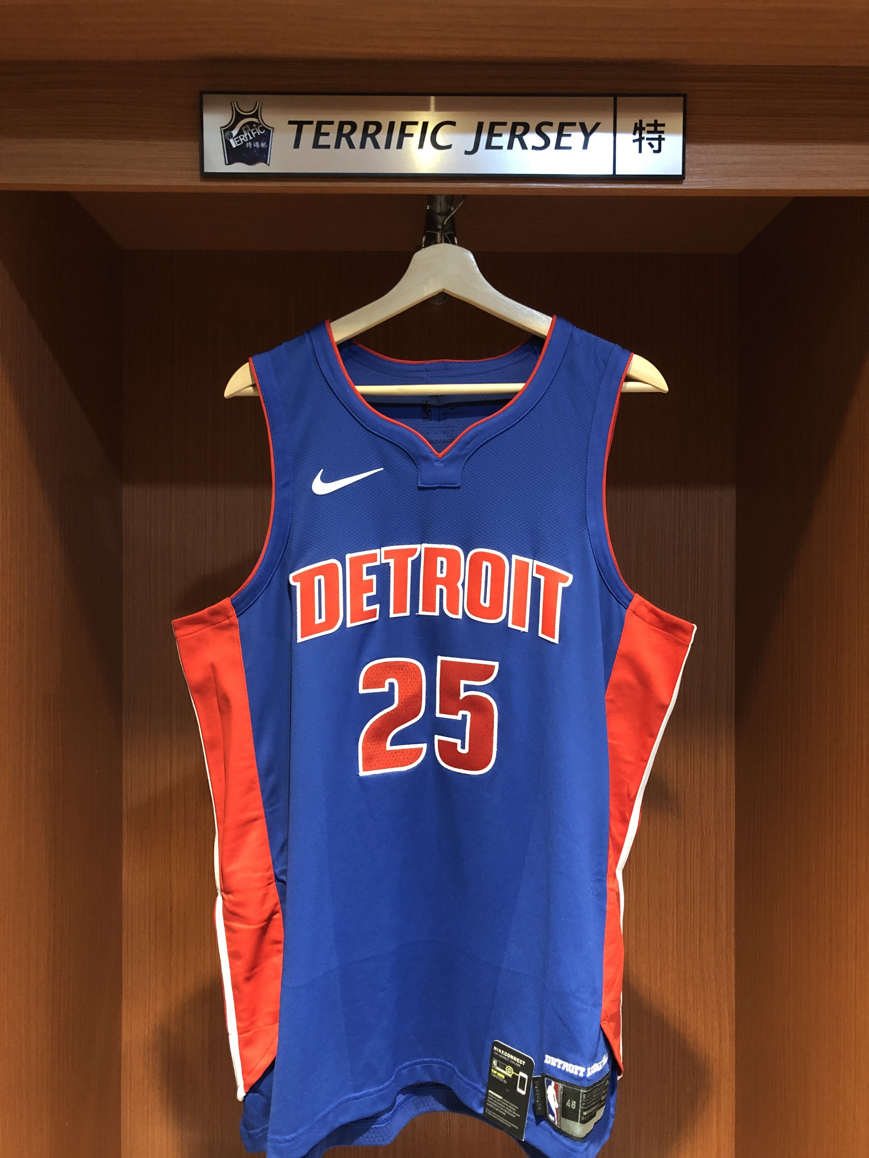 NBA球衣 Derrick Rose 底特律活塞藍 Icon Nike Authentic 球員版 電繡 全新