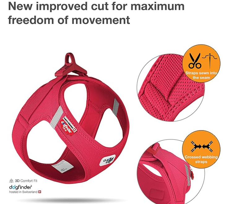 Curli 3D緊貼 超輕量透氣胸帶 紅色 (XS / S / M / L / XL)