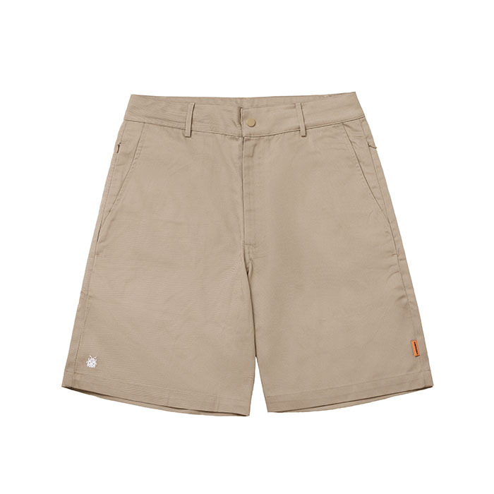 WIDE CHINO SHORTS - BEIGE