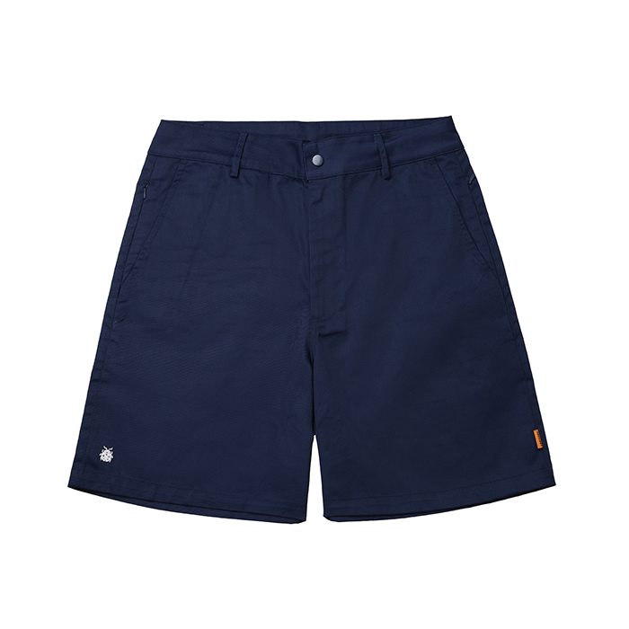 WIDE CHINO SHORTS - NAVY