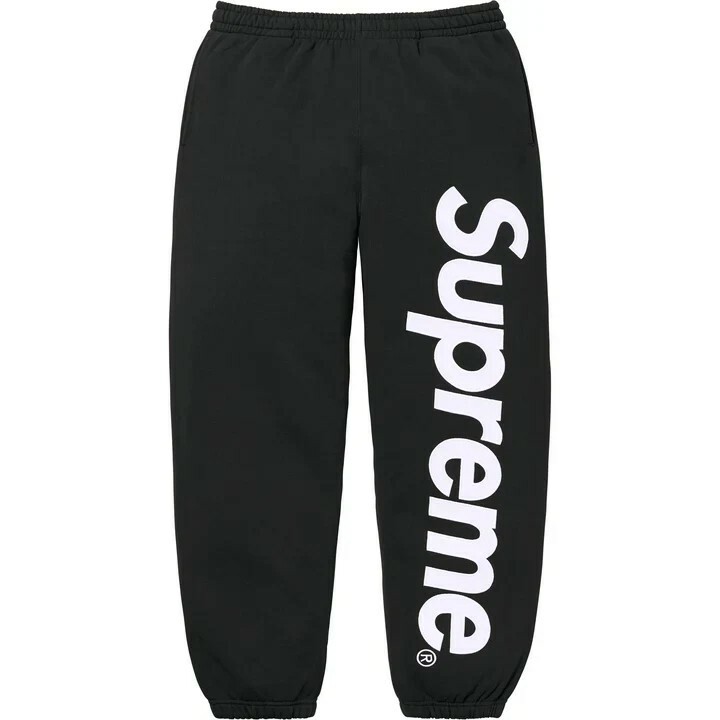 [現貨] SUPREME FW24 Satin Applique Sweatpant | Black