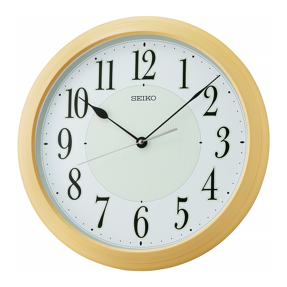 (預購)【SEIKO 精工】QXA824A QXA824B 黃棕色 仿木紋 復古 辦公室 簡約 滑動式秒針 夜光 掛鐘 時鐘