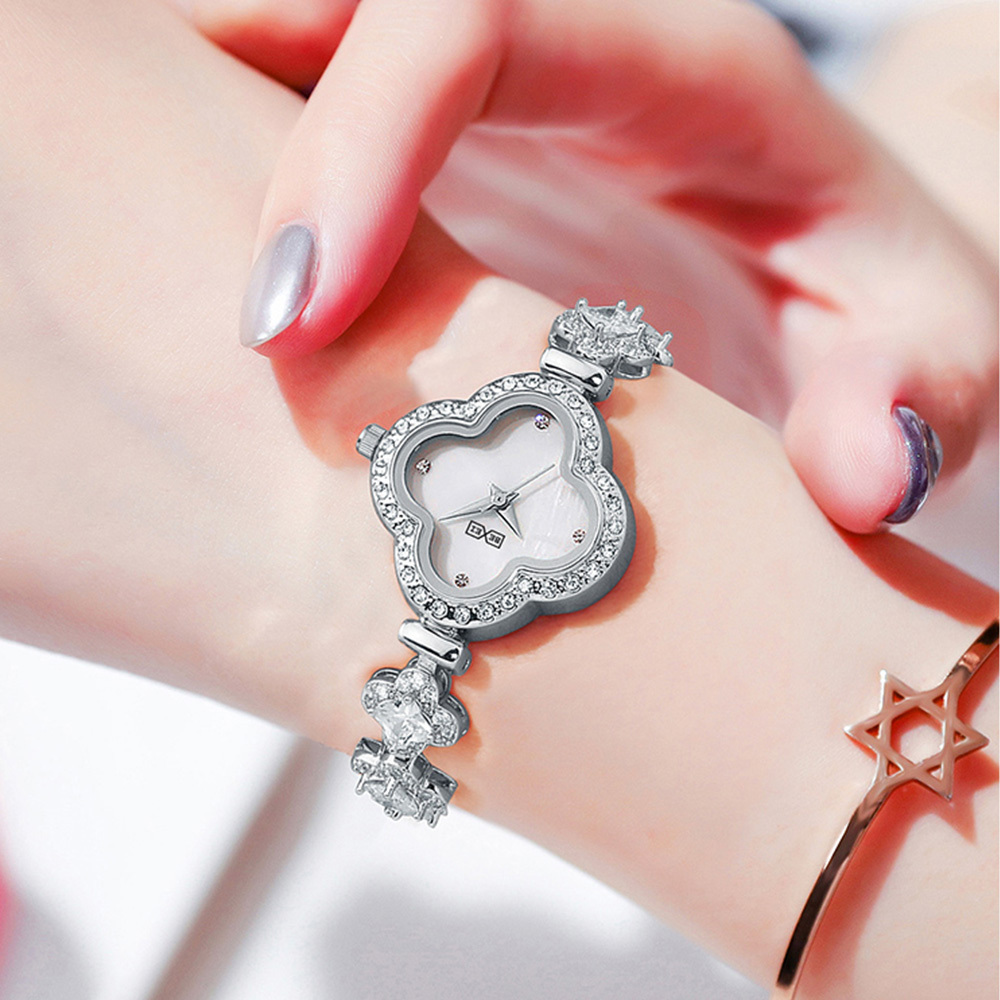 【BEXEI 貝克斯】6118 四葉草系列優雅 氣質 淑女 名媛 珍珠母貝 晶鑽錶殼錶帶 石英 手錶 女錶