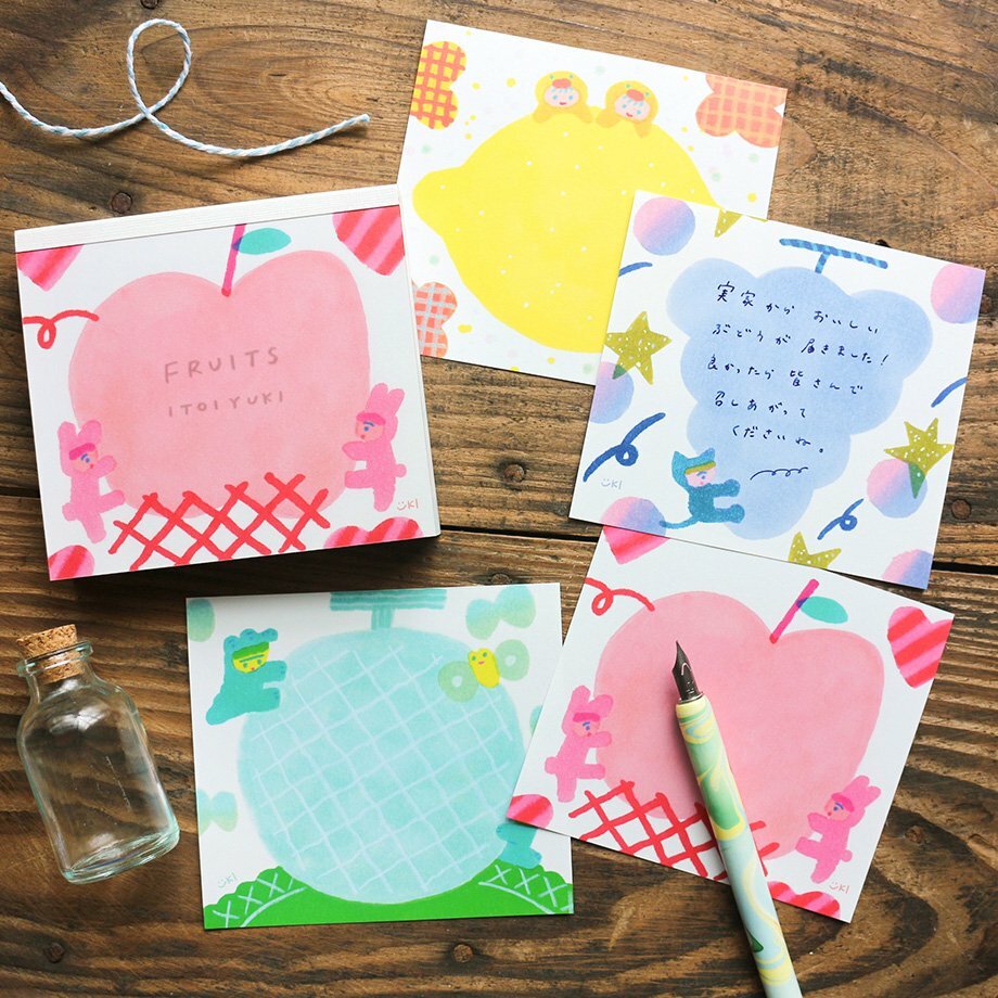 ITOI YUK_水果 120枚便條本 memo｜日本表現社