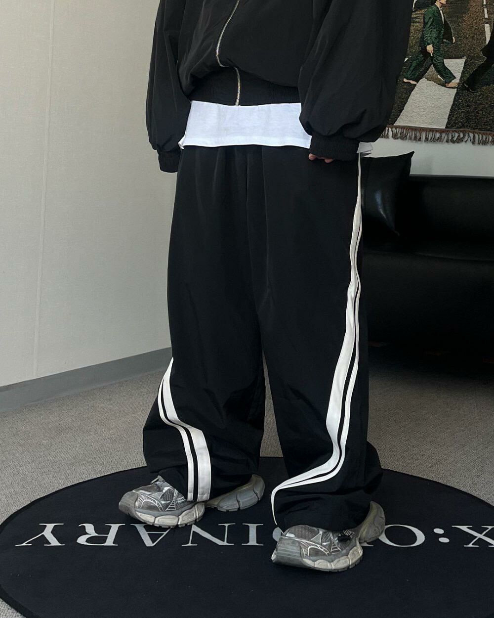 皮間可束腳鬆身褲 Lowell-025P