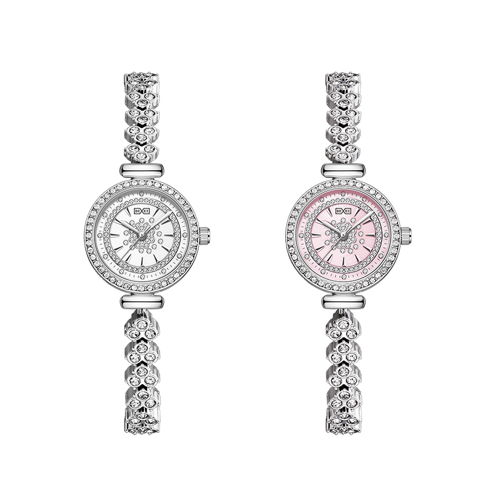 【BEXEI 貝克斯】6119 優雅 氣質 淑女 名媛 晶鑽錶盤 晶鑽錶殼錶帶 石英 手錶 女錶