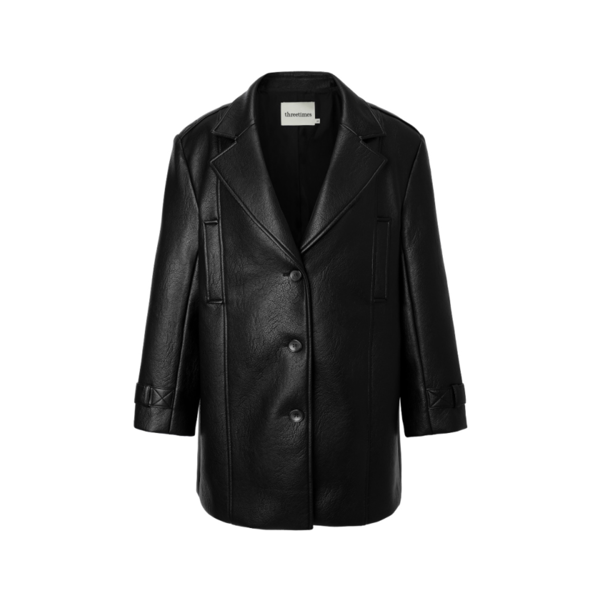 [threetimes] BEN LEATHER JACKET