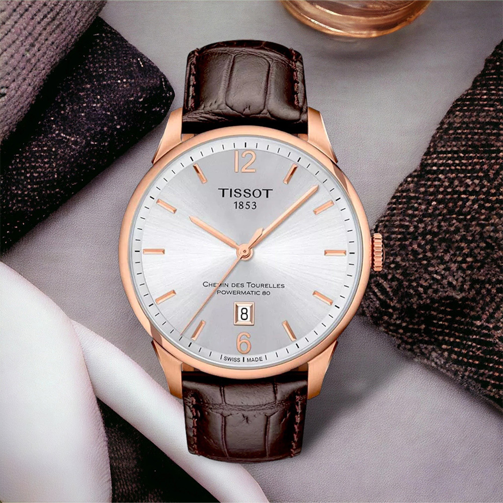【Tissot 天梭】 Tourelles杜魯爾系列 T0994073603700 日期顯示 鏤空 機械 腕錶