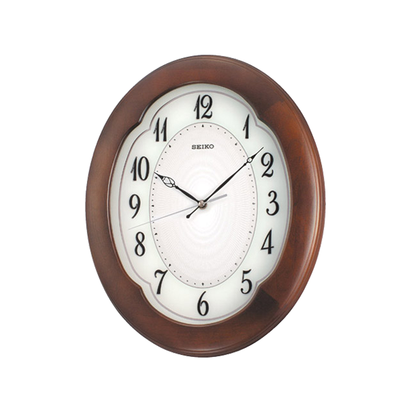 (預購)【SEIKO 精工】 QXA389B 簡約 木質外殼 恆動式秒針靜音 掛鐘 時鐘