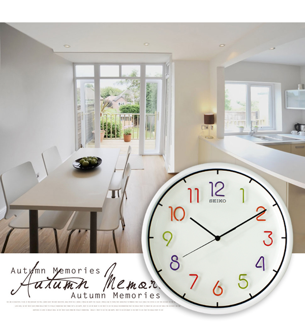 【SEIKO 精工】 QXA447H 絢麗 活潑 俏皮 滑動式秒針 立體刻度 時鐘 掛鐘