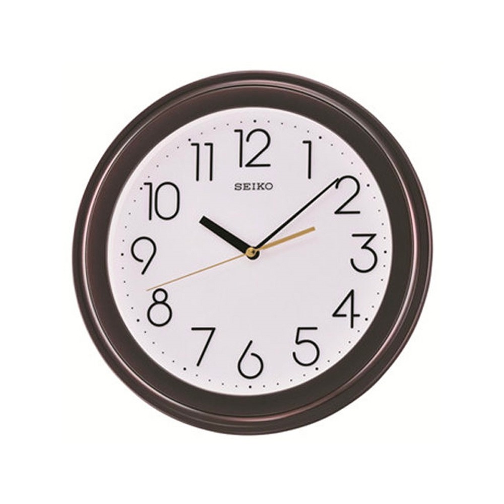 (預購)【SEIKO 日本精工】 QXA577B 簡約 時尚 棕色指針 數字面 掛鐘 時鐘