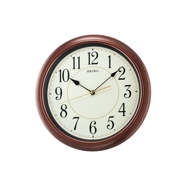 (預購)【SEIKO 日本精工】QXA616B 簡約 時尚 咖啡色 全面盤靛藍夜光 阿拉伯數字 靜音 掛鐘 時鐘