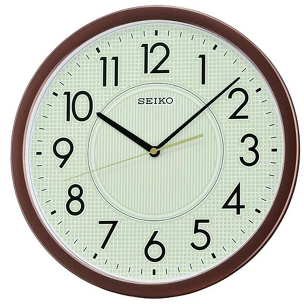 【SEIKO 日本精工】QXA629B QXA629G 簡約 時尚 咖啡色 靛藍夜光 阿拉伯數字 靜音 掛鐘 時鐘