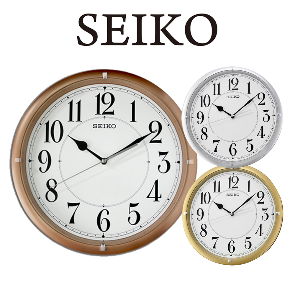 【SEIKO 日本精工】QXA637G QXA637P QXA637S 簡約 時尚 細緻 滑動式秒針 靜音 掛鐘 時鐘