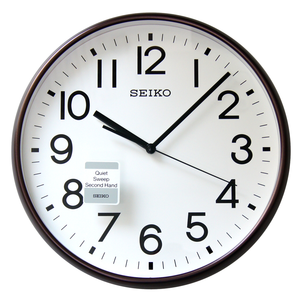 【SEIKO 精工】 QXA677B/K 簡約質感單色系數字壁掛鐘