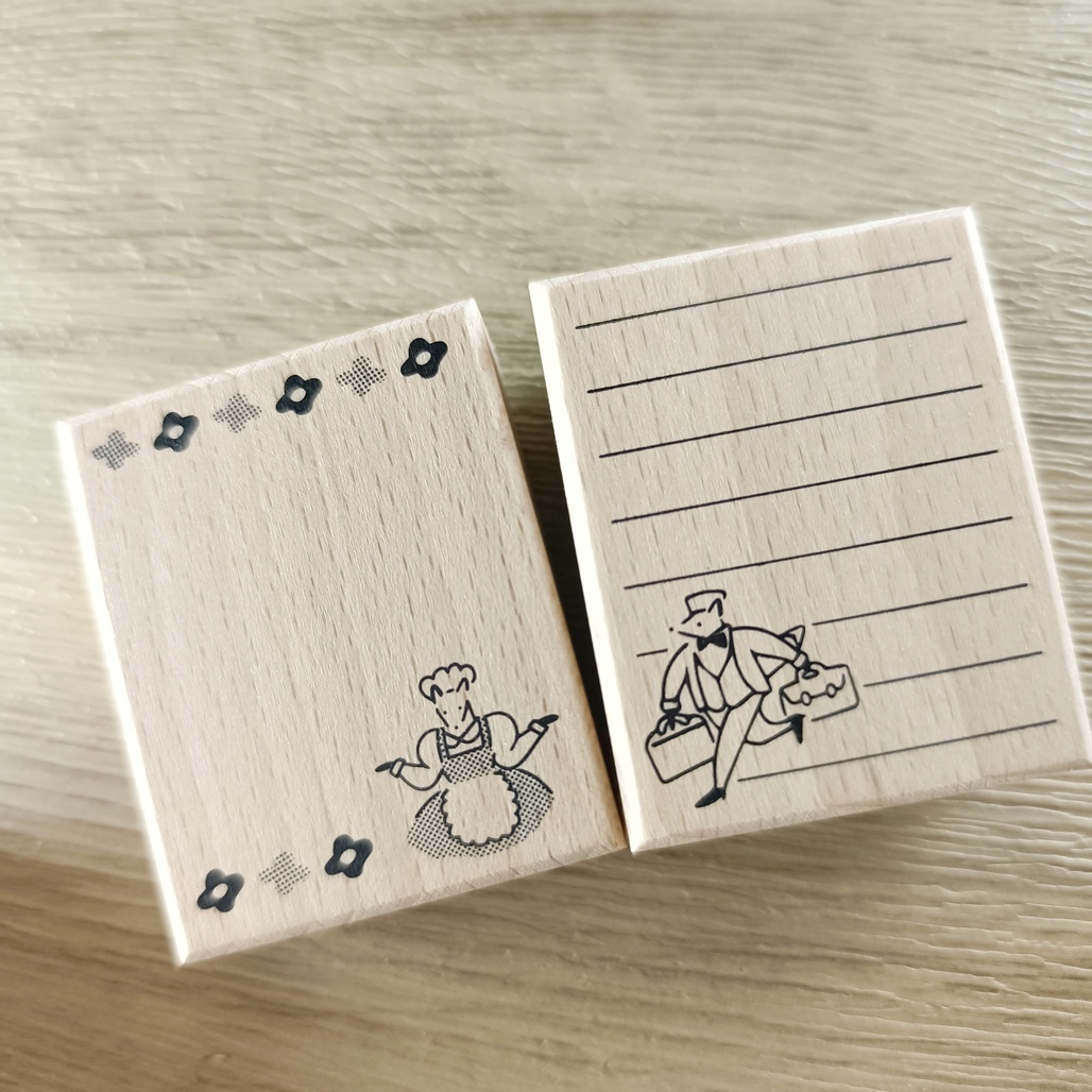 你好工作室．狐吉大飯店系列 紳士/女僕 櫸木印章