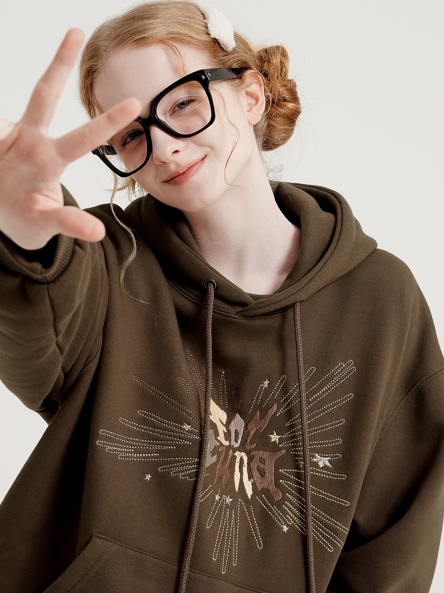 <預購> 韓國WV PROJECT電繡FORTUNA刷毛帽T#帽踢