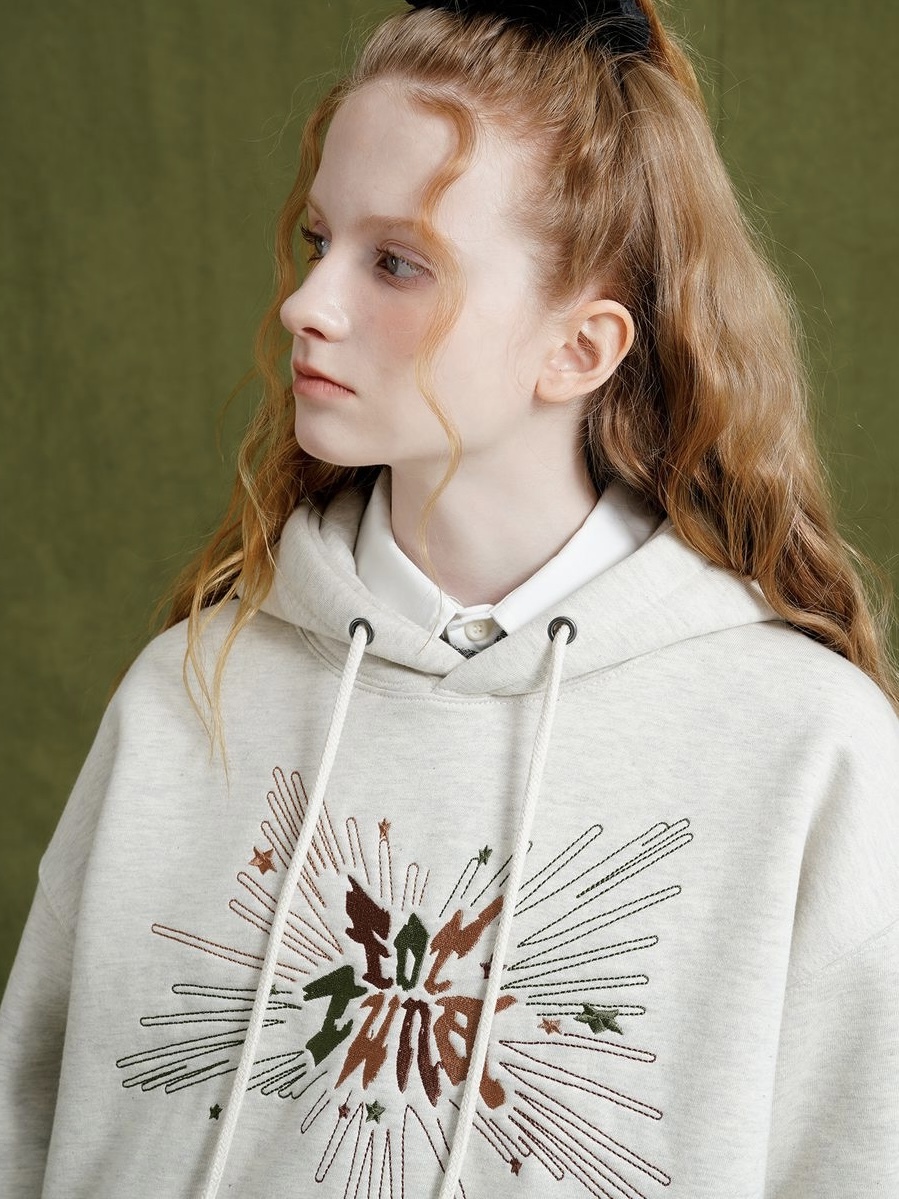 <預購> 韓國WV PROJECT電繡FORTUNA刷毛帽T#帽踢