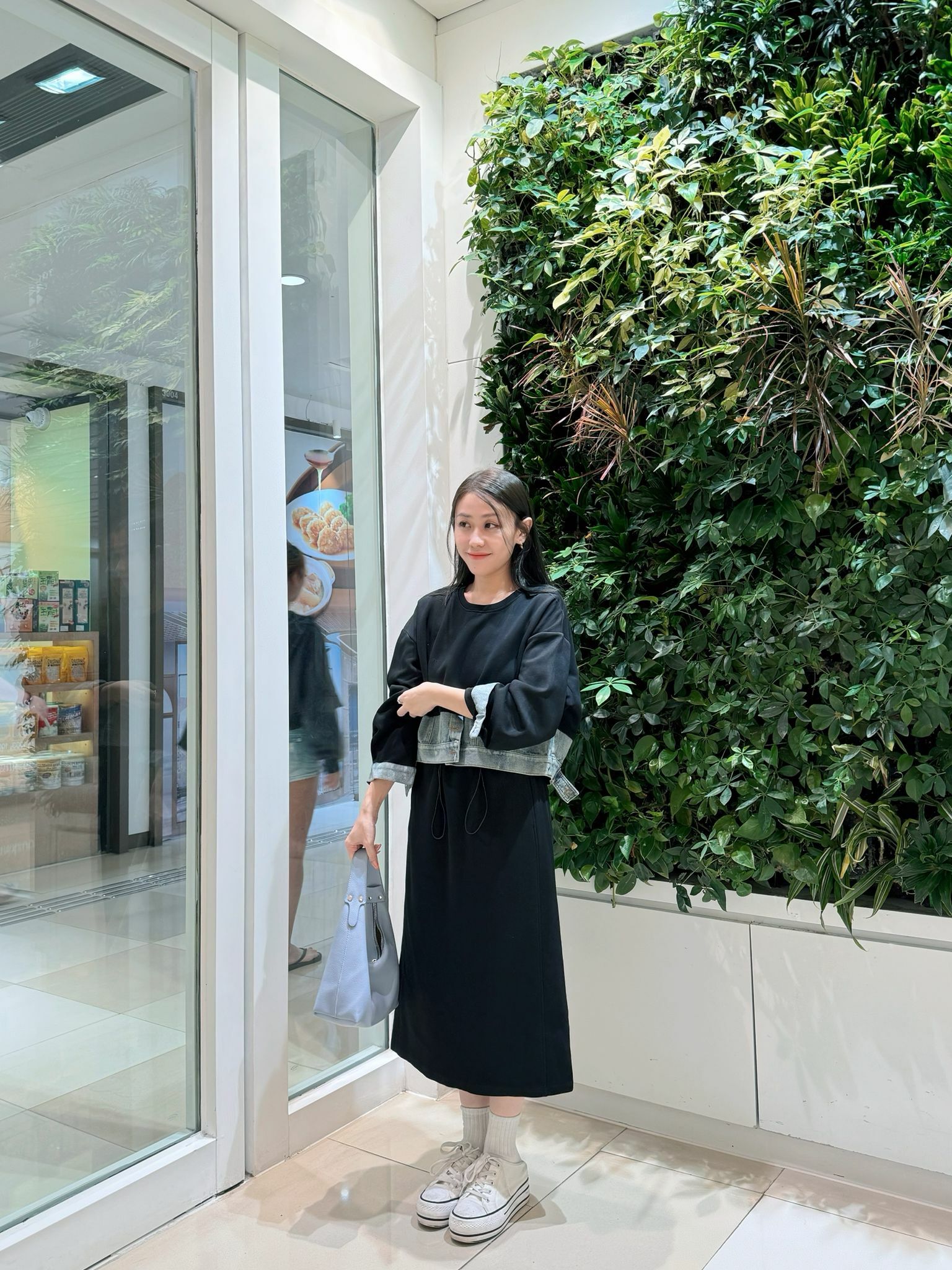 SET#6438 🤍牛仔剪接套裝