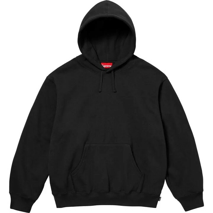 [現貨] SUPREME FW24 Satin Applique Hooded Sweatshirt  | Black