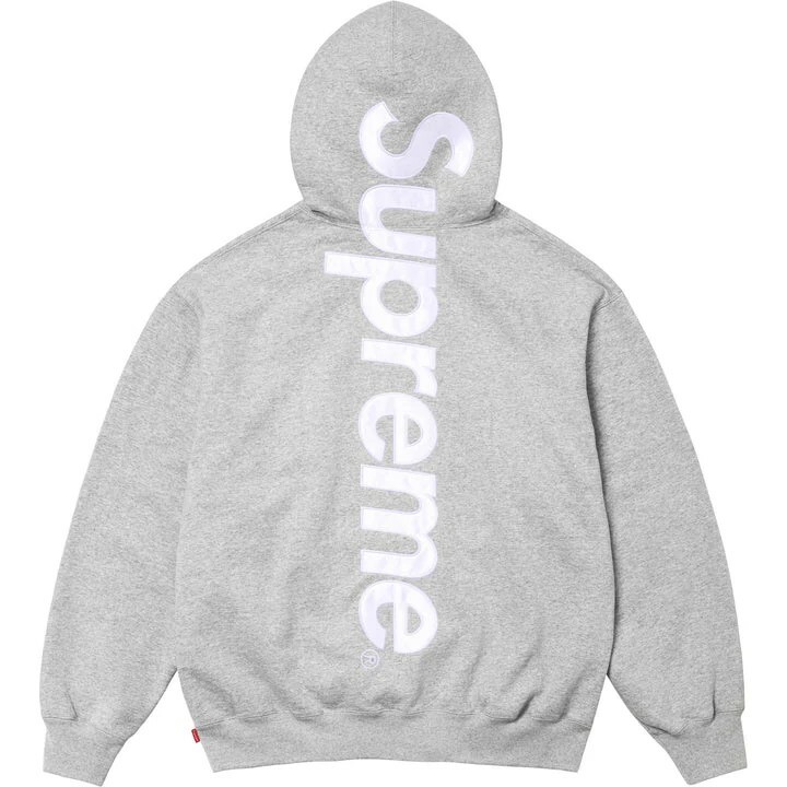 【希少/送料・関税無料/FW22】Satin Applique Hooded Sweatshirt Satin Appliqué Hooded Sweatshirt | Supreme 22fw