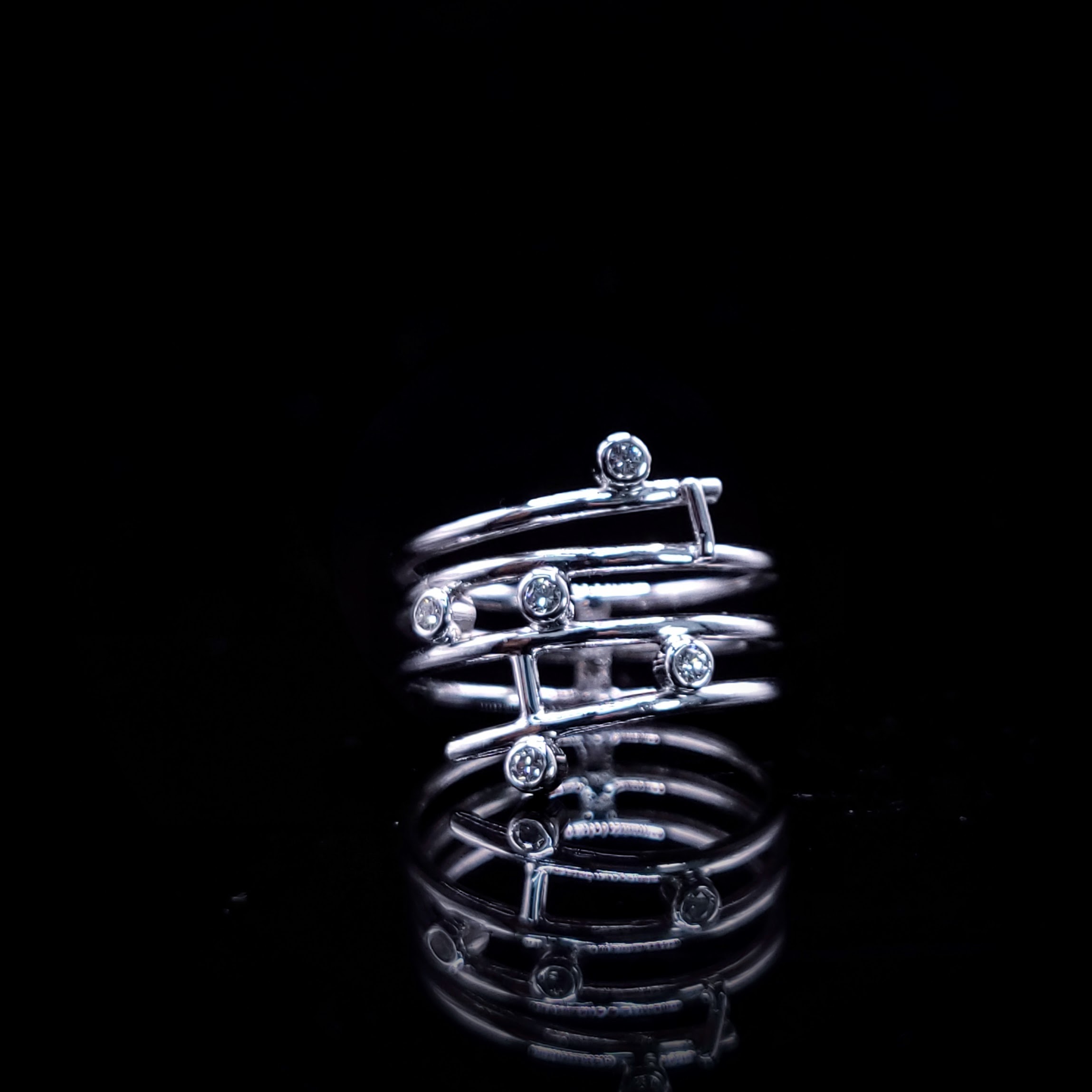 18K White Gold 0.10ct Diamond Ring