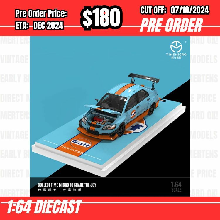 PO-$180 * Time Micro * 1:64 Mitsubishi Lancer Evo IX Gulf [OD28/09]