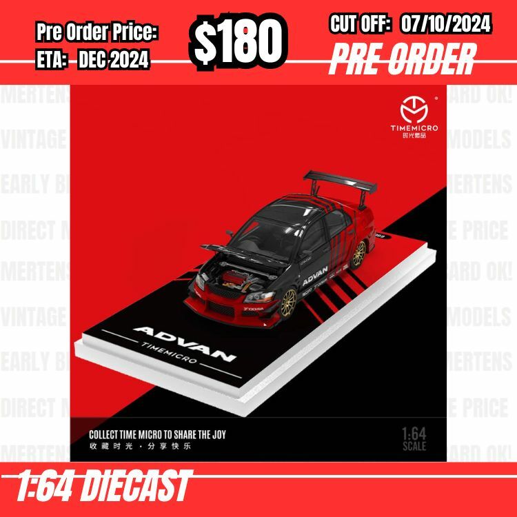 PO-$180 * Time Micro * 1:64 Mitsubishi Lancer Evo IX Advan [OD28/09]