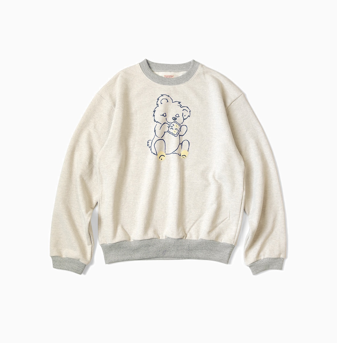 RE-STOCK: KAPITAL TOP FLEECE CREW SWEATSHIRT (LITTLE PEAR PRINT) - PRE ORDER ITEM (預訂中)