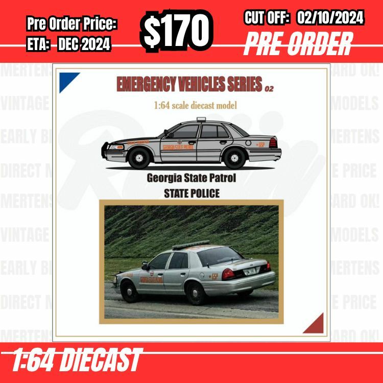 PO-$170 * Rollin * 1:64 Crown Victoria CV Silver GSP [OD28/09]