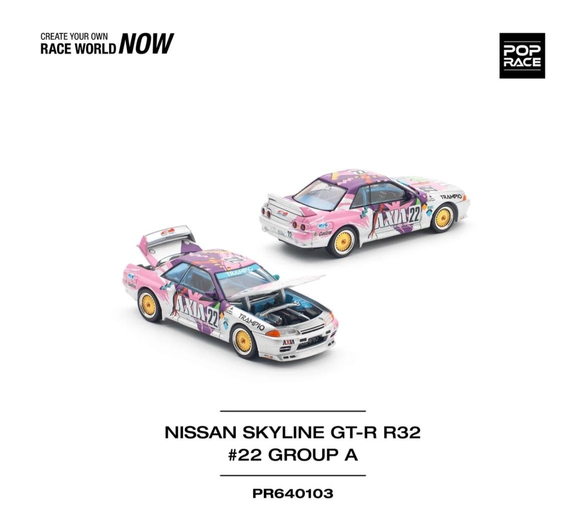 【預訂】Pop Race Nissan Skyline GT-R R32 #22 AXIA Group A