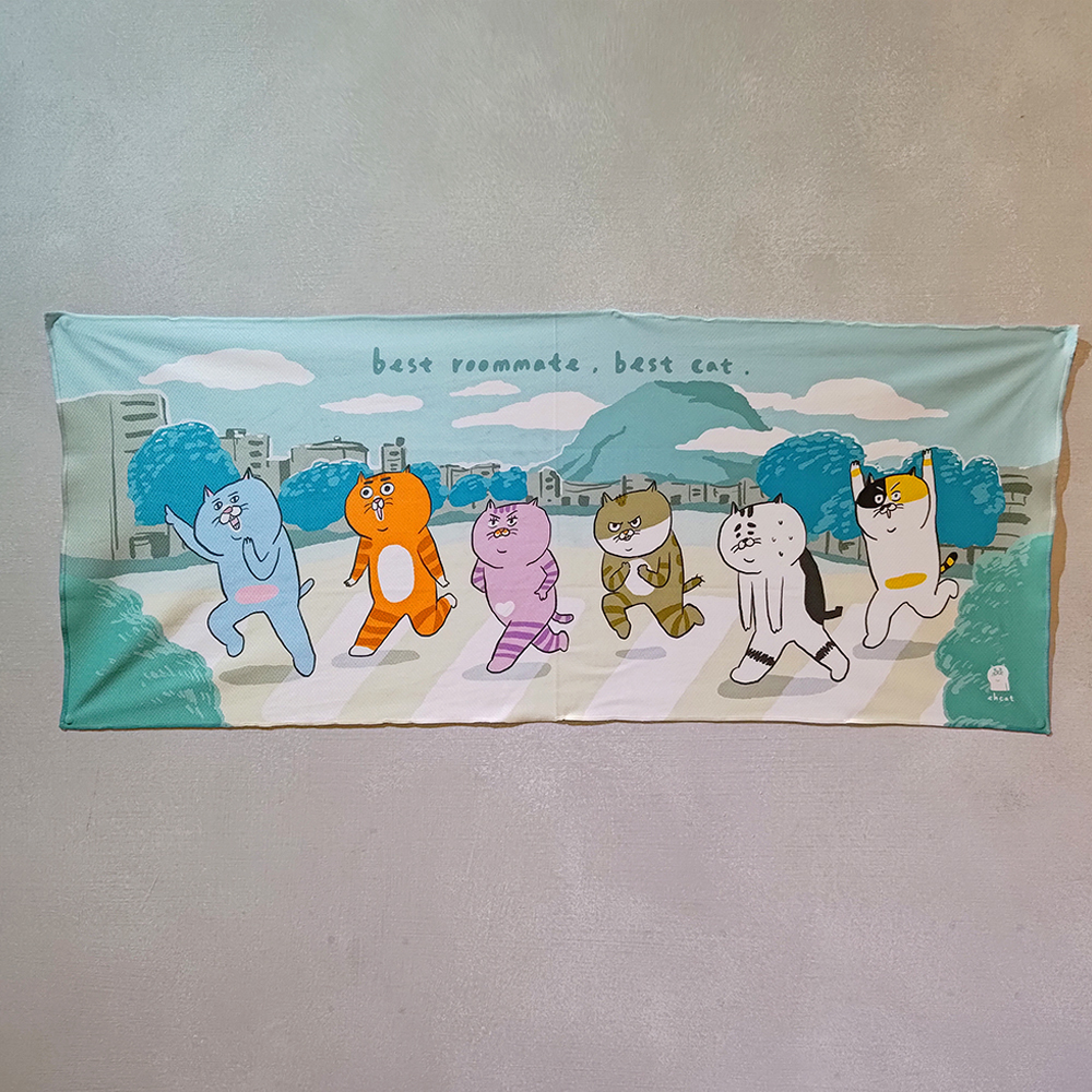 【ehcat貓室友】貓室友散步毛巾