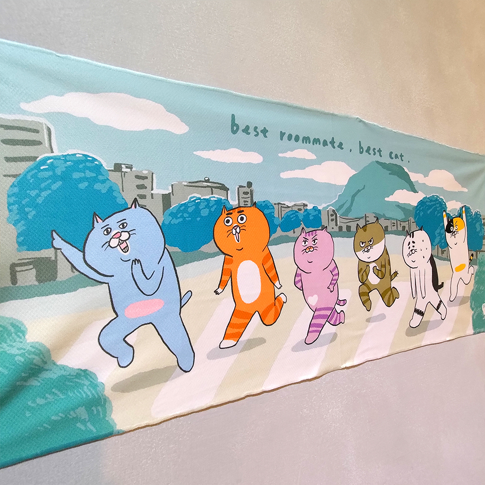【ehcat貓室友】貓室友散步毛巾