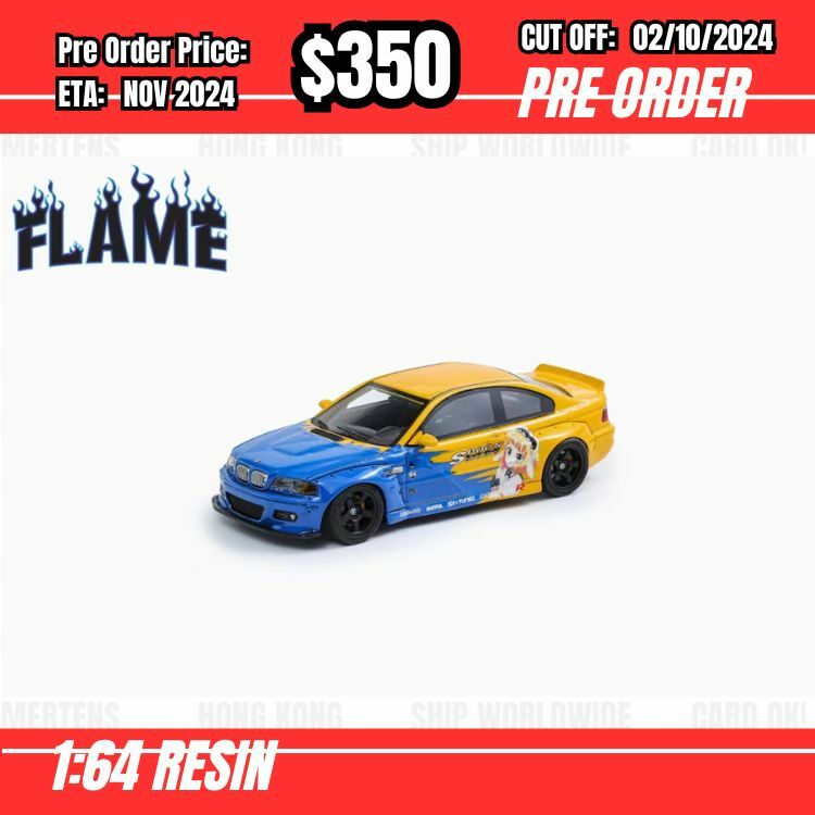 PO-$350 * Flame * 1:64 BMW M3 CSL E46 Rocket Bunny Spoon [OD28/09]