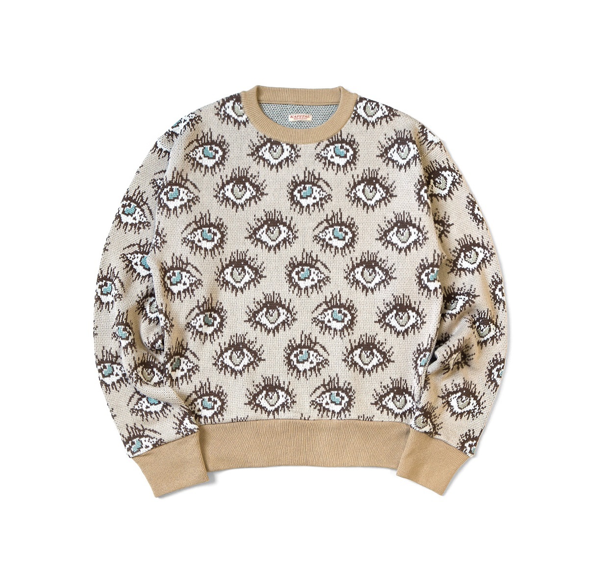 KAPITAL 8G JACQUARD KNIT EYES PATTERN VINTAGE SWEATER - PRE ORDER ITEM (預訂中)