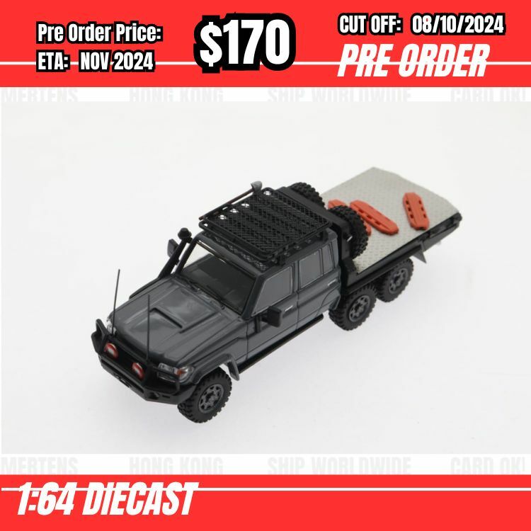 PO-$170 * Autobots Model * 1:64 Land Cruiser LC79 Double Cabin Light Pick Up Cement Grey [OD28/09]