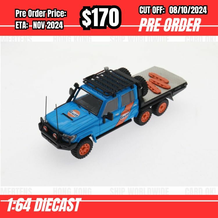 PO-$170 * Autobots Model * 1:64 Land Cruiser LC79 Double Cabin Light Pick Up Gulf [OD28/09]