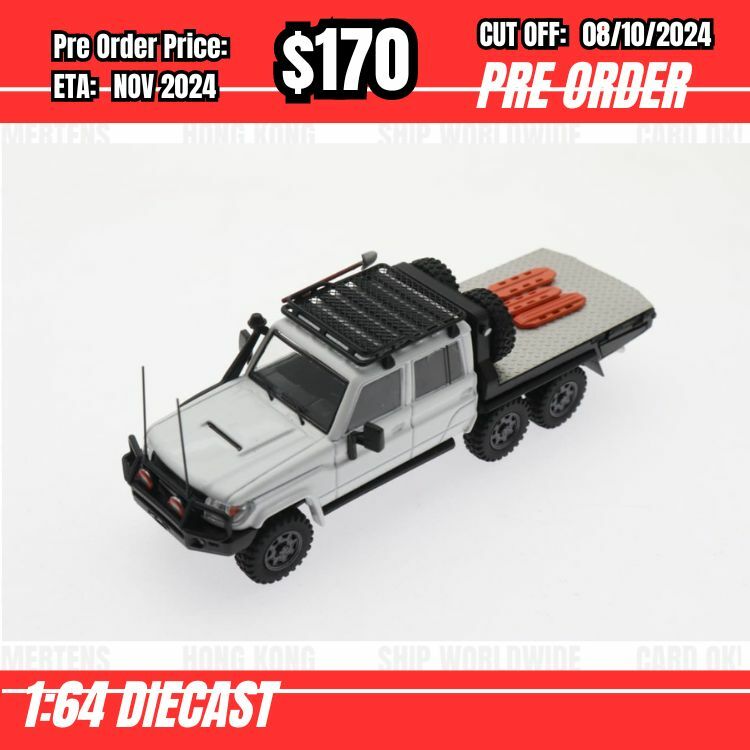 PO-$170 * Autobots Model * 1:64 Land Cruiser LC79 Double Cabin Light Pick Up White [OD28/09]