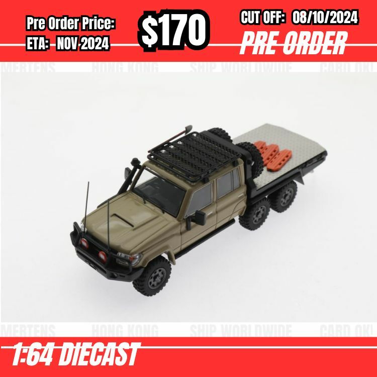 PO-$170 * Autobots Model * 1:64 Land Cruiser LC79 Double Cabin Light Pick Up Sands [OD28/09]