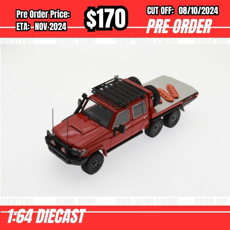 PO-$170 * Autobots Model * 1:64 Land Cruiser LC79 Double Cabin Light Pick Up Red [OD28/09]