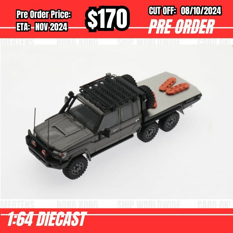 PO-$170 * Autobots Model * 1:64 Land Cruiser LC79 Double Cabin Light Pick Up Silver-Grey [OD28/09]