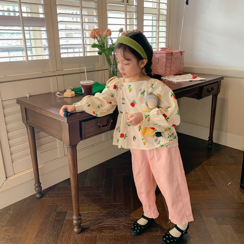 小玫瑰一字領泡泡公主上衣