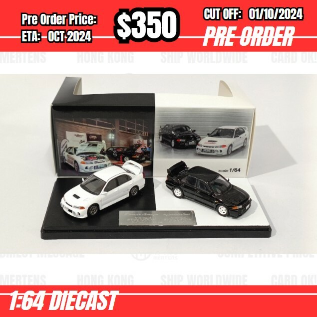PO-$350 * Model Collect * 1:64 Mitsubishi Lancer EVO III vs EVO IV [OD28/09]