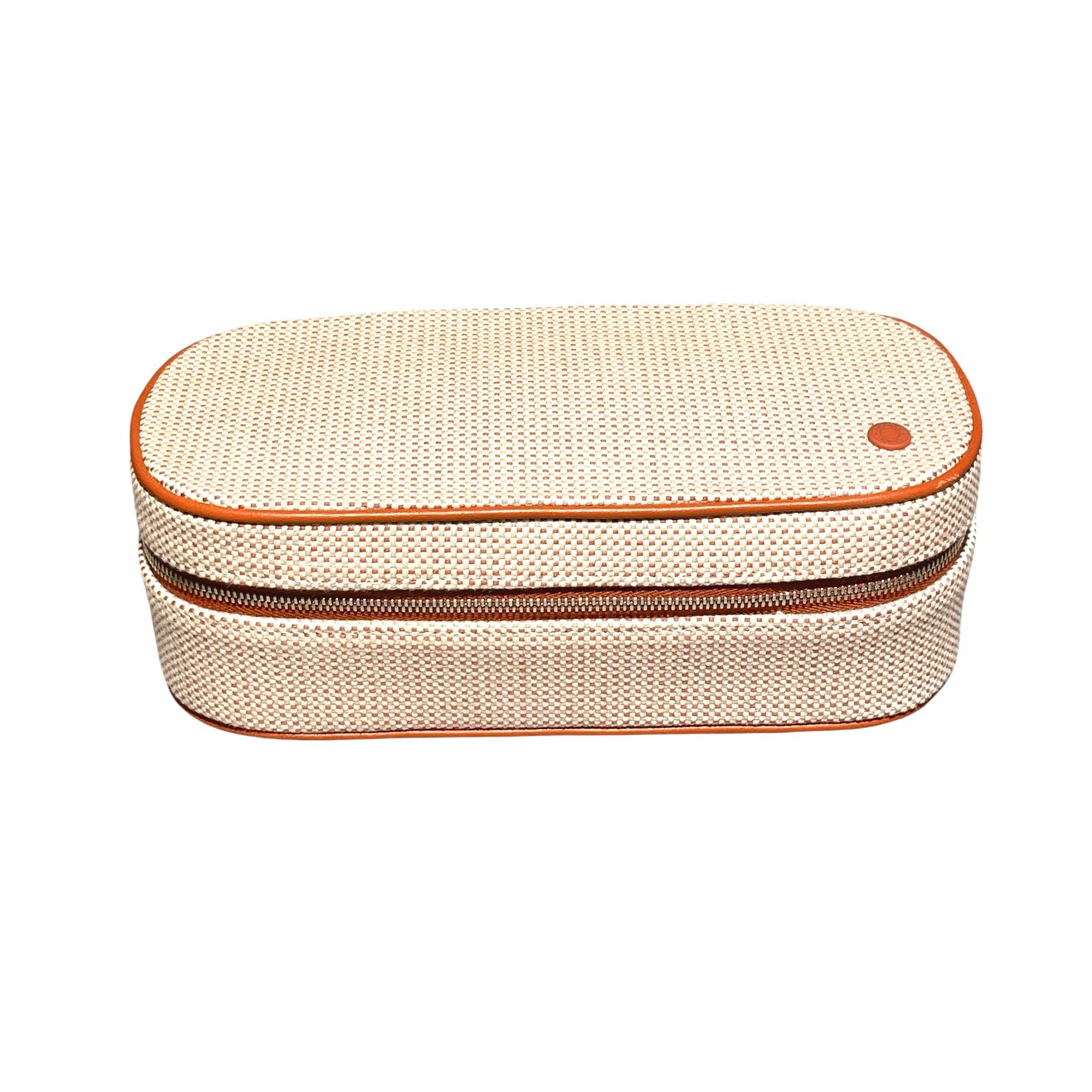 全新HERMES化妝盒 金棕色 X 米色 H103606M 02 Escale case #BRAND NEW #香榭站正品