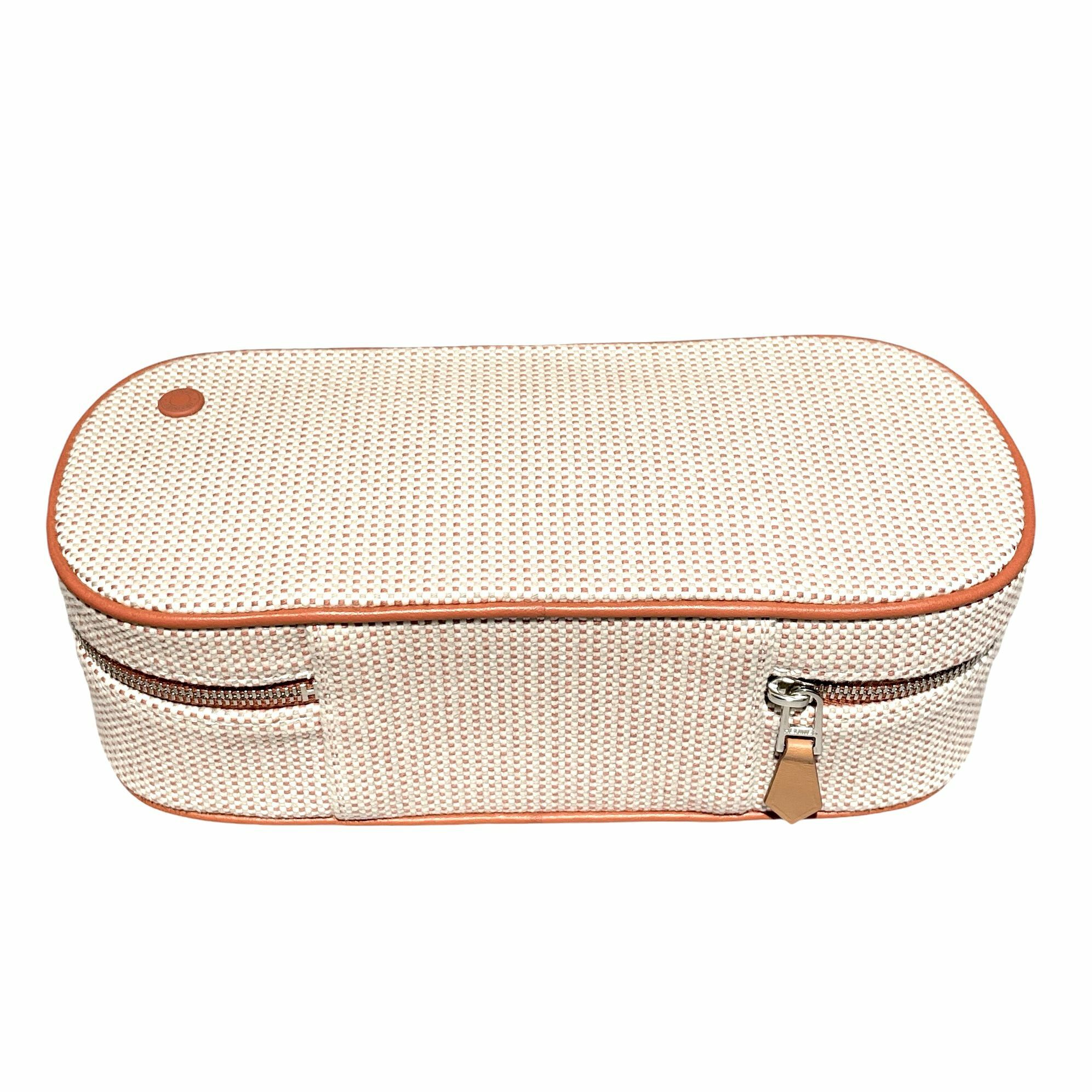 全新HERMES化妝盒 金棕色 X 米色 H103606M 02 Escale case #BRAND NEW #香榭站正品