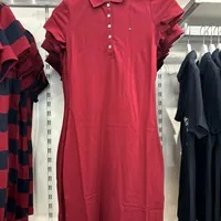 [S] TOMMY HILFIGER SLIM FIT POLO DRESS,RED, 76J4866-601 (STH818)
