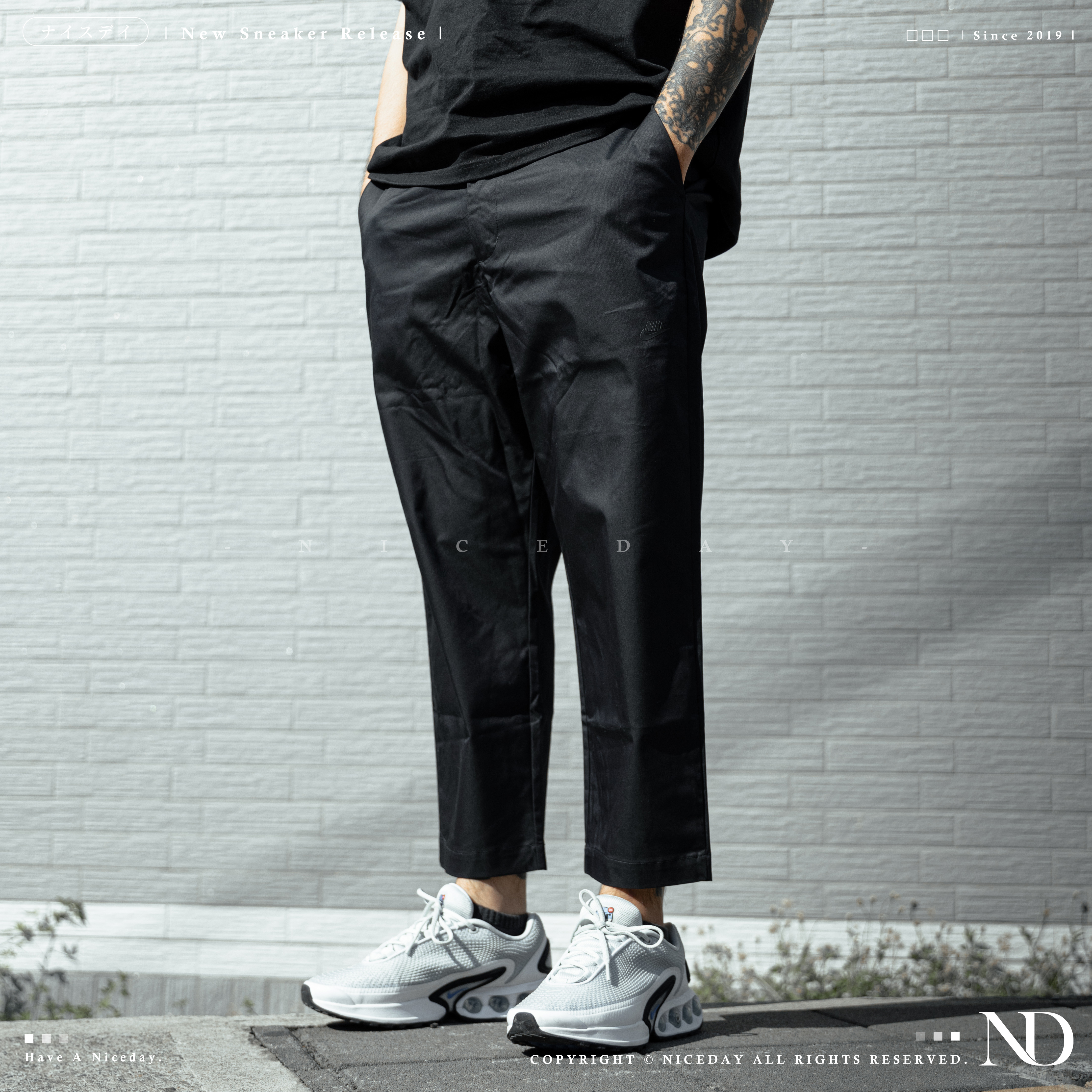 NICEDAY 代購 Nike Nsw Pants 九分 西裝 工裝 休閒褲 拉鍊口袋 內抽繩 男款 DD7033-010