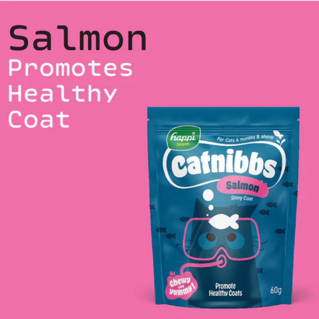 Happi Skippi Catnibbs 養生保健潔齒貓小食 60g - 4包試食裝優惠