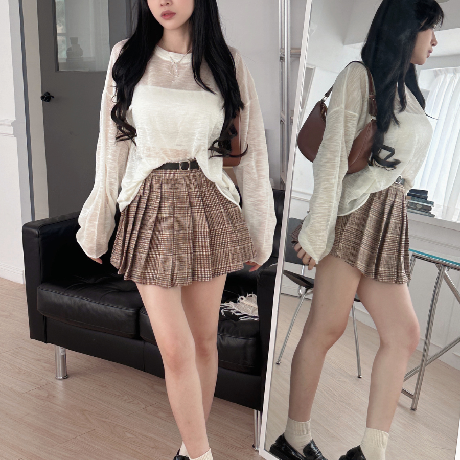 【氛圍感天花板】百搭圓領針織罩衫 寬鬆好看又舒服 薄長袖上衣 (現貨)