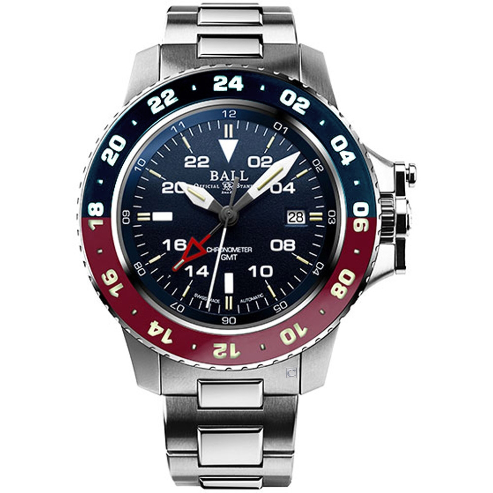 (預購)【Ball 波爾】Hydrocarbon系列 DG2118C-S9C-BE 可樂圈 日期顯示 第二時區 瑞士 機械錶 附贈PU錶帶